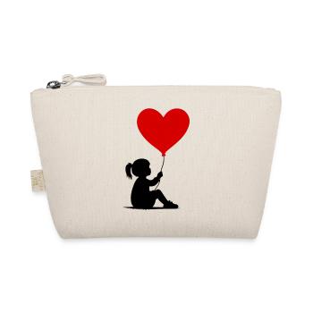 Heart Love - Organic Pouch - nature - Front