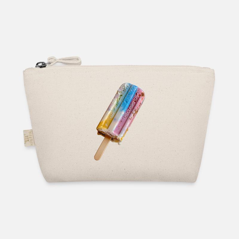 Glace arc-en-ciel sur un bâtonnet Trousse biologique