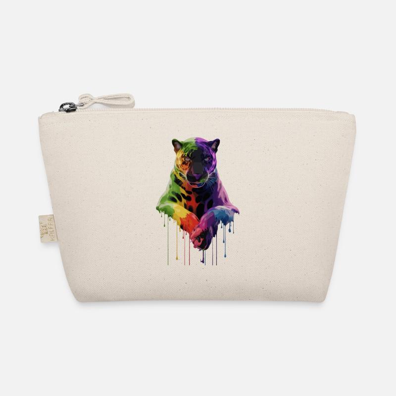 Schwarzer Panther Großkatze Bio-Täschchen