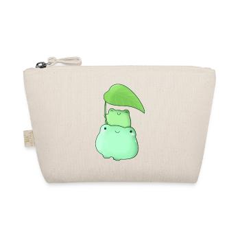 cute frogs with leaf kawaii - Organic Pouch - nature - Front