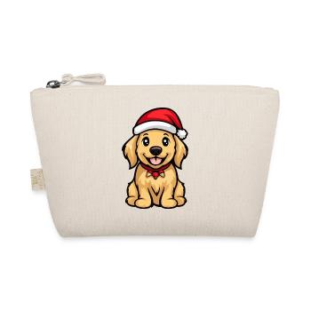 Golden Retriever Hund Weihnachten Lustig - Bio-Täschchen - Natur - Vorne