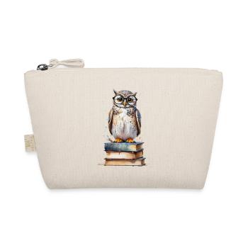 Scholarly Owl - Watercolor - Organic Pouch - nature - Front