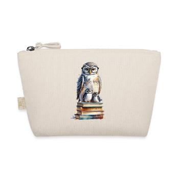Scholarly Owl - Watercolor - Organic Pouch - nature - Front