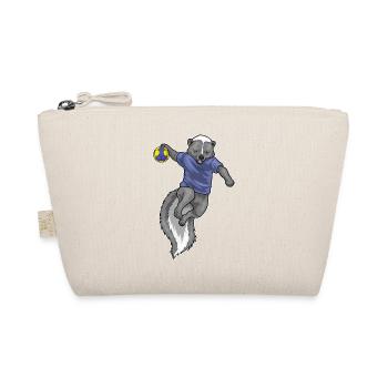 Stinktier Handballspieler Handball - Bio-Täschchen - Natur - Vorne
