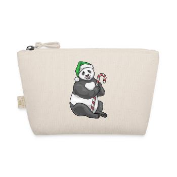 Panda Canne de Noël - Trousse biologique - nature - Devant