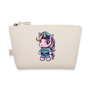 Cute Unicorn Police Officer - Bio-Täschchen - Natur - Vorne
