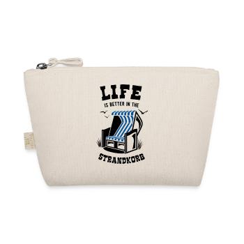 Life is better in the Strandkorb - Urlaub - Meer - Bio-Täschchen - Natur - Vorne