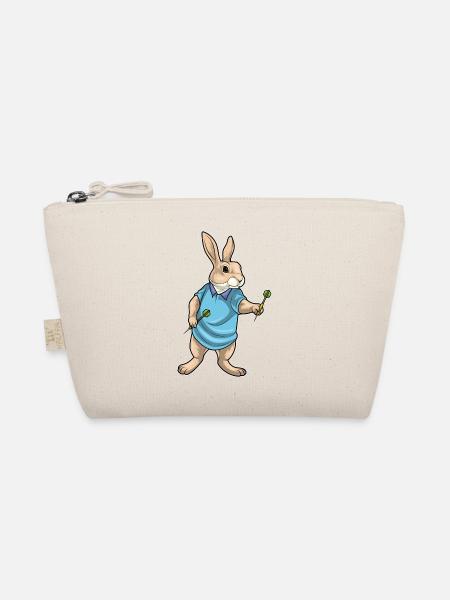 Hase Dart Dartpfeil - Bio-Täschchen - Natur