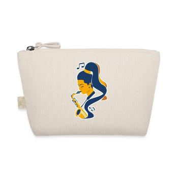Saxophone Player Comic Look - Organic Pouch - nature - Front