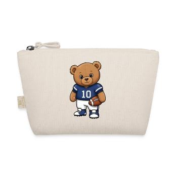 Teddy Bear Football Player - Organic Pouch - nature - Front