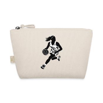 Black and White Basketball Player Illustration - Organic Pouch - nature - Front