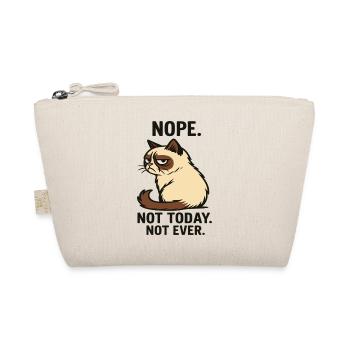 Cat "Not Today" - Organic Pouch - nature - Front