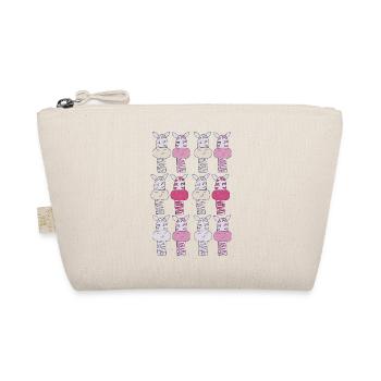 Zebra Pattern Pink - Organic Pouch - nature - Front