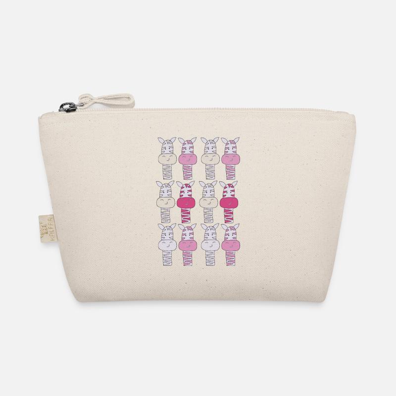 Zebra Pattern Pink Organic Pouch