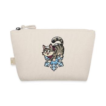 Winter Siberian Snow Cat - Organic Pouch - nature - Front