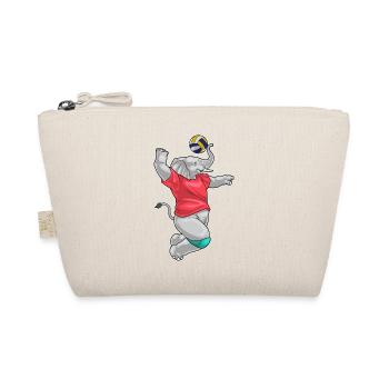 Elefant Volleyballspieler Volleyball - Bio-Täschchen - Natur - Vorne
