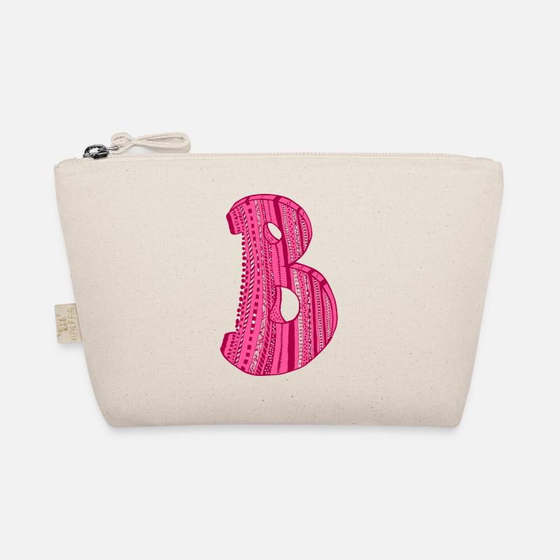 Buchstabe B mit Charakter in rot Bio-Täschchen