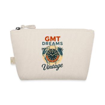 GMT Dreams für Fans von Uhren mit GMT Funktion - Bio-Täschchen - Natur - Vorne