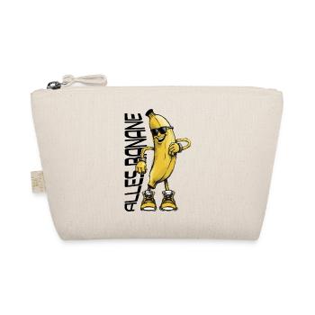 Lustiger Bananen-Charakter mit Sonnenbrille - Bio-Täschchen - Natur - Vorne
