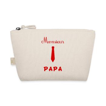 DAD. FATHER'S DAY. HAPPY FATHER'S DAY. HAPPY BIRTHDAY. - Organic Pouch - nature - Front