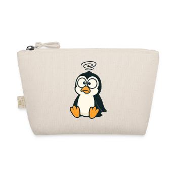 Cute confused penguin cartoon cross-eyed dizzy - Organic Pouch - nature - Front