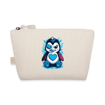Punk Pinguin Cartoon Herz Street Art Gothic - Bio-Täschchen - Natur - Vorne