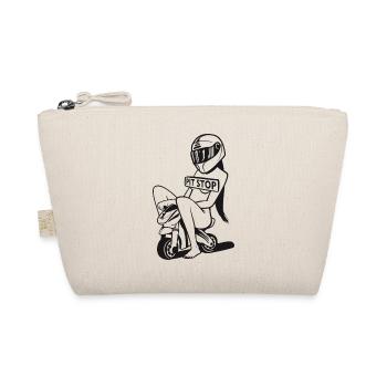 Pit Stop Racer Girl - Organic Pouch - nature - Front