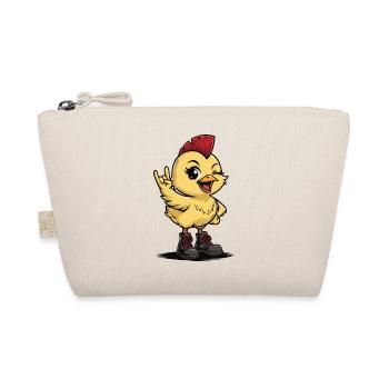 Punk Rock Chick with Boots - Organic Pouch - nature - Front