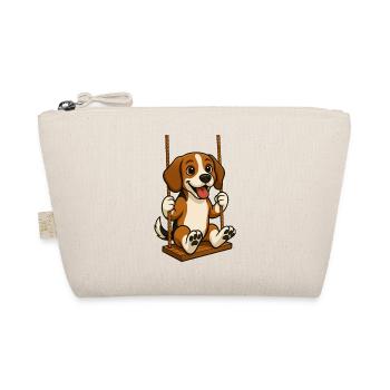 Chien beagle joyeux sur l’aire de jeux de la balançoire - Trousse biologique - nature - Devant