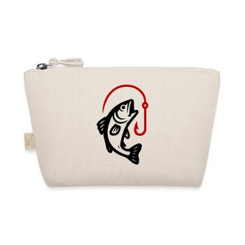 Fish Pike Fish Hook - Organic Pouch - nature - Front