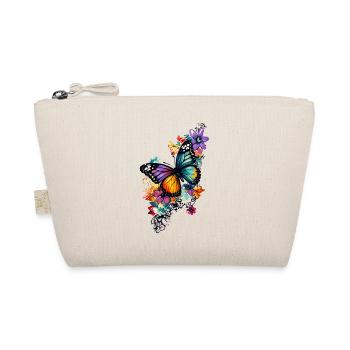 Butterfly Flowers Colorful Colorful Beautiful Art - Organic Pouch - nature - Front