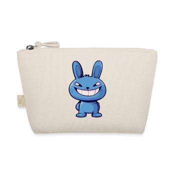 Evil Blue Bunny – Gruselige süße Cartoon Tierkunst - Bio-Täschchen - Natur - Vorne