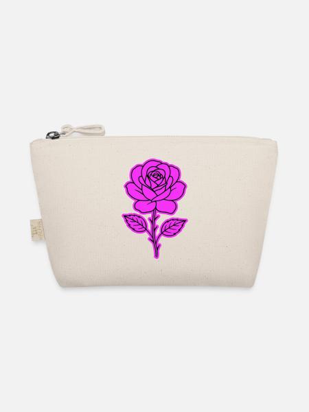 Rose Kontur - Bio-Täschchen - Natur - Vorne