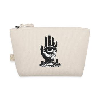 Surrealistischer Hand-Illusionsdruck - Bio-Täschchen - Natur - Vorne
