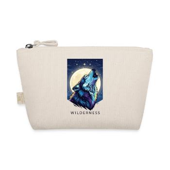 Mystical Wolf under Full Moon - Organic Pouch - nature - Front