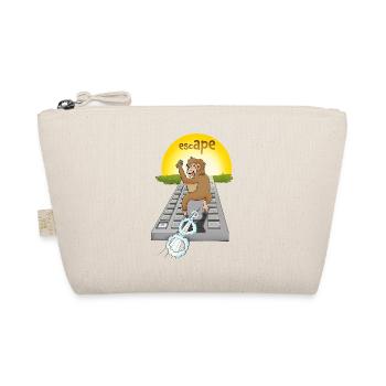 Humorous monkey design with keyboard - Organic Pouch - nature - Front