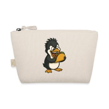 Coole Pinguin Taco Mexiko Fast Food Menschlich - Bio-Täschchen - Natur - Vorne