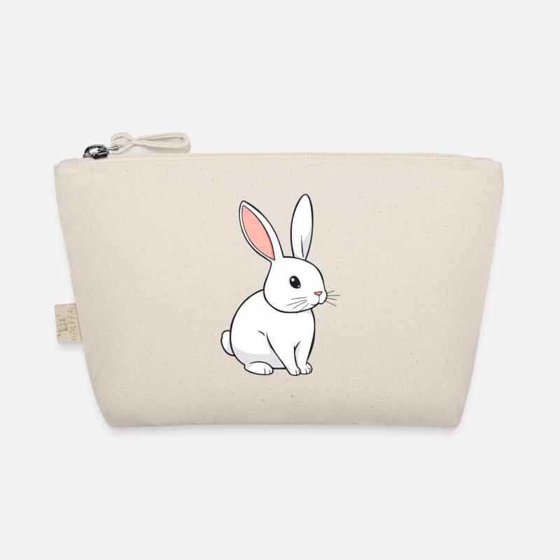 Cute bunny in minimalist illustration Organic Pouch