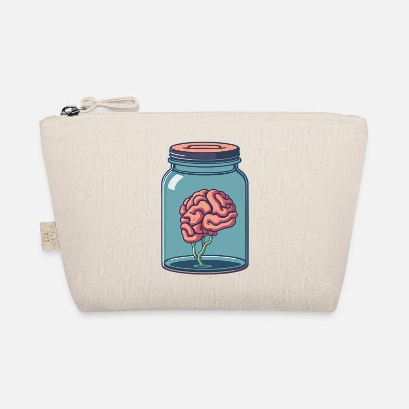 Brain Geschenkidee für Medizinstudenten - Bio-Täschchen - Natur
