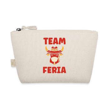 Buffalo head with Mexican feria hat - Organic Pouch - nature - Front