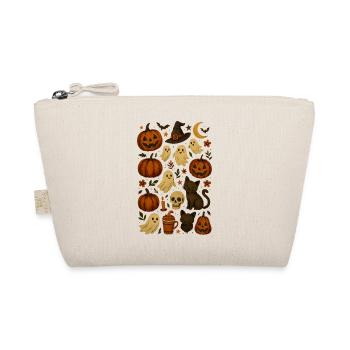 Halloween sweets &amp; spooky motifs - Organic Pouch - nature - Front