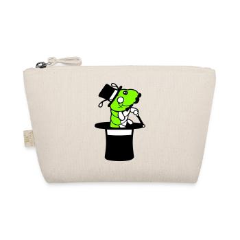Caterpillar Sir Mr rich monocle top hat magician - Organic Pouch - nature - Front