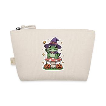 Halloween witch frog on fly agaric with pumpkin - Organic Pouch - nature - Front