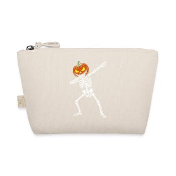 Halloween Dab Dance Skeleton - Dabbing Pumpkin - Organic Pouch - nature - Front