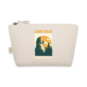 Climbing statement: Less Talk More Chalk - Organic Pouch - nature - Front