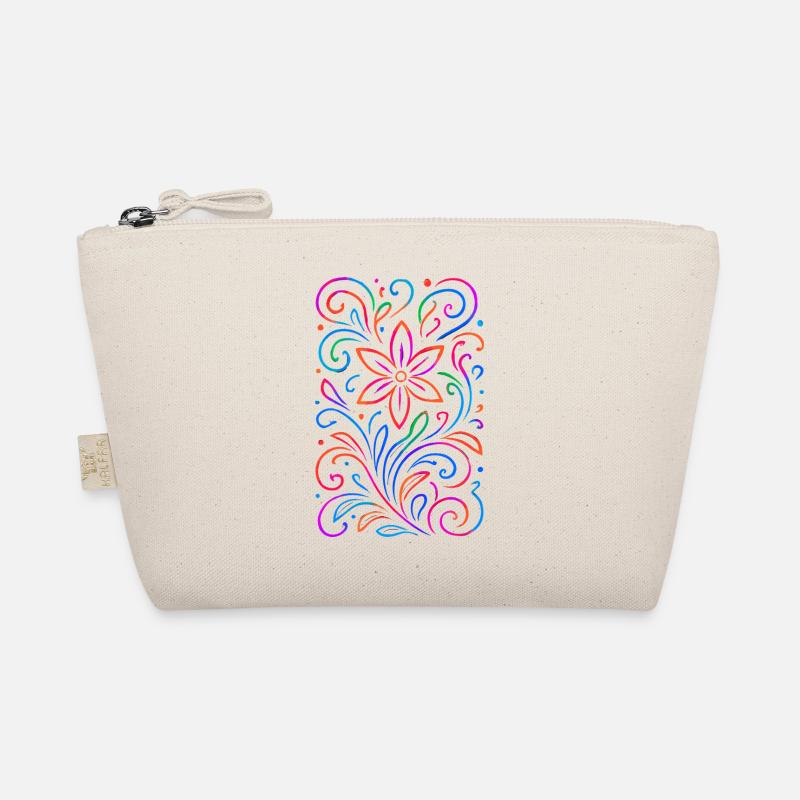 Leuchtendes florales Mandala Bio-Täschchen