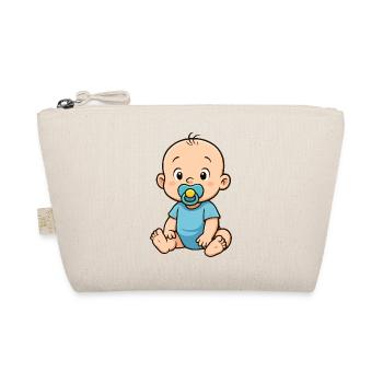 Playful baby with cuddly pacifier - Organic Pouch - nature - Front