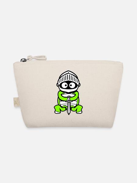 Turtle Knight Sword Fighter Armor Helmet - Organic Pouch - nature - Front