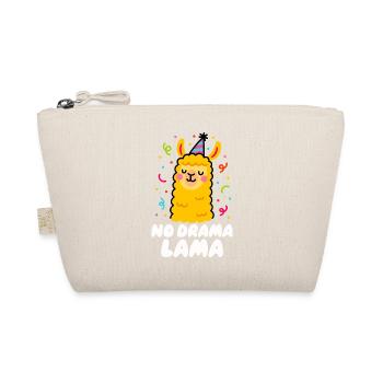 Llama with party hat and fun motifs - Organic Pouch - nature - Front