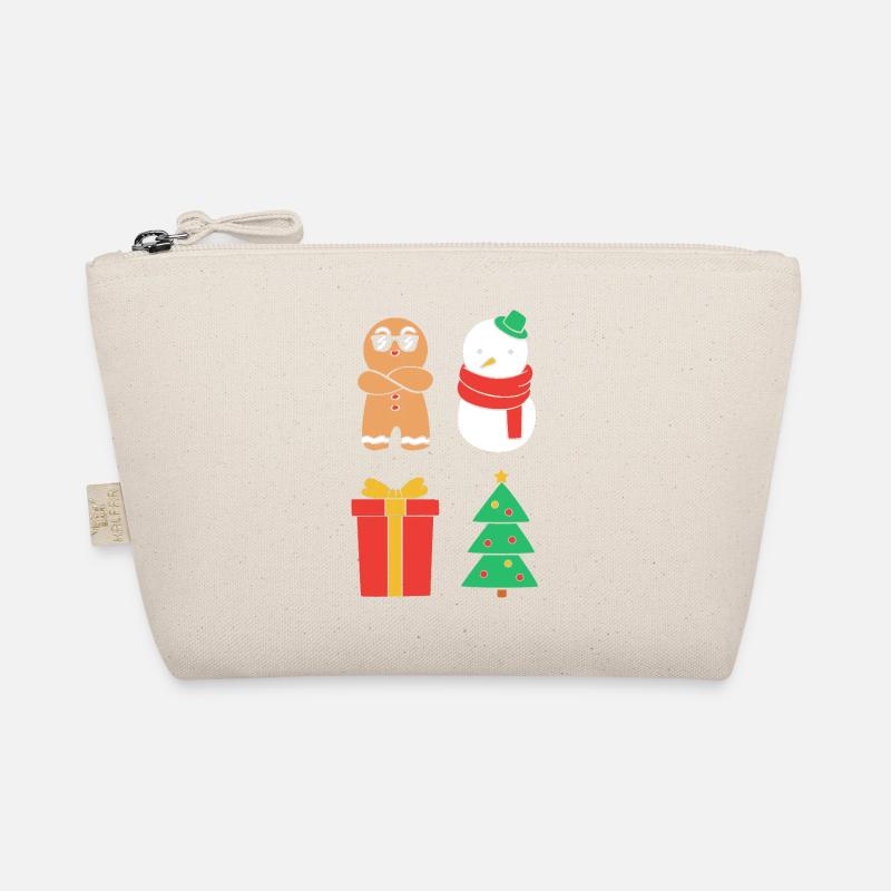 Lebkuchen Weihnachten Lebkuchenmann Gingerbread - Bio-Täschchen - Natur